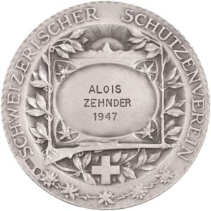 Gesamtschweizerisch, SSV,  Verdienstmedaillie, 1947, stgl, Silber