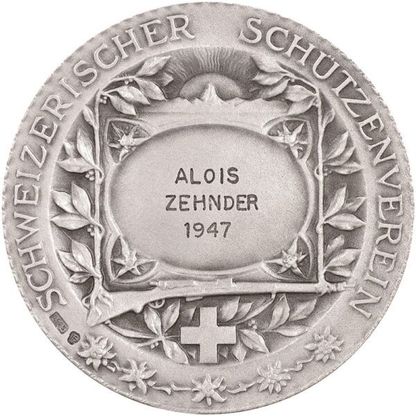 Gesamtschweizerisch, SSV,  Verdienstmedaillie, 1947, stgl, Silber