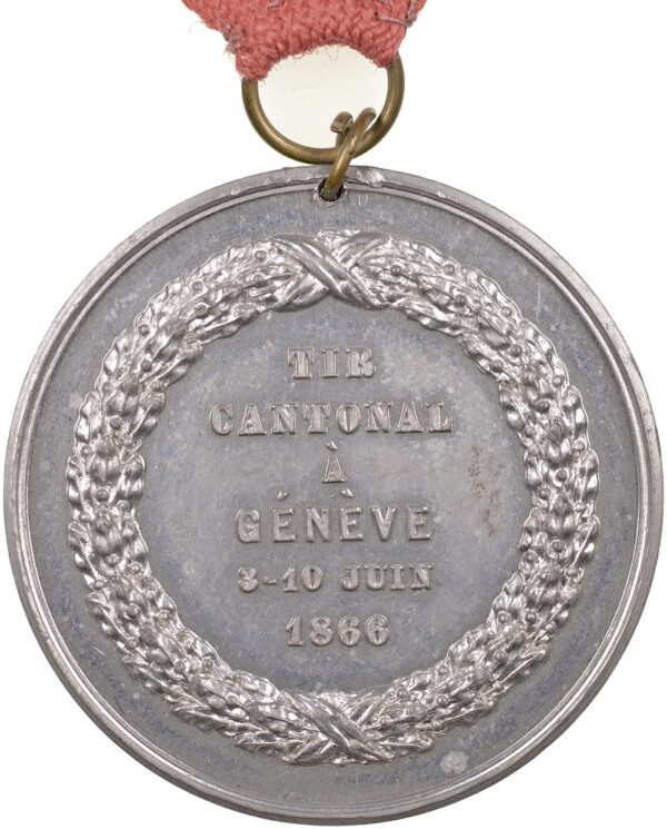6541_2 Genève, Genève, Tir cantonal, 1866, unz/stgl, Weissmetall