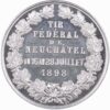 6564_1 Neuenburg, Neuchâtel, Eidgenöss. Schützenfest, 1898, unz/stgl, Weissmetall