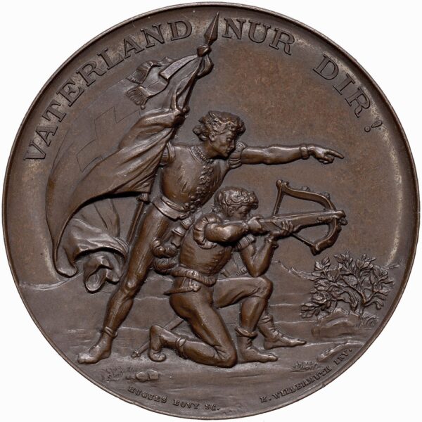 6596_2 Zürich, Winterthur, Kantonales Schützenfest, 1891, stgl, Bronze