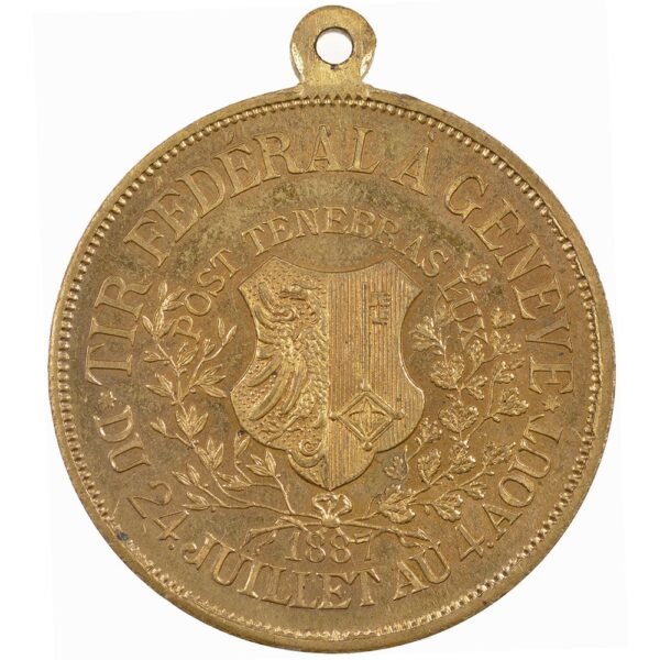 6609_1 Genève, Genève, Tir fédéral, 1887, stgl, Bronze