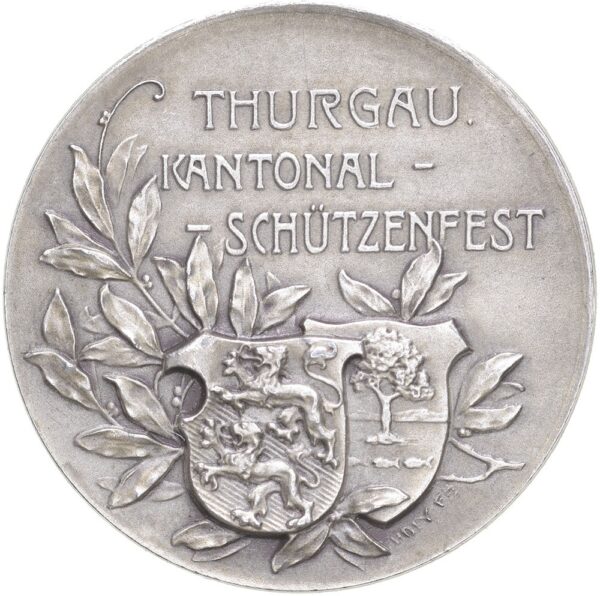 6610_1 Thurgau, Arbon, Kantonales Schützenfest, 1906, stgl, Silber