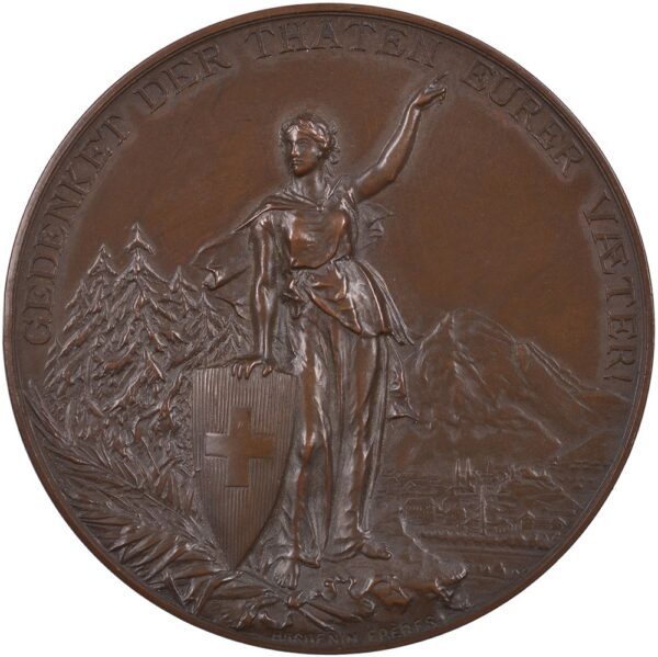 Glarus, Glarus,  Eidgenöss. Schützenfest, 1892, stgl, Bronze