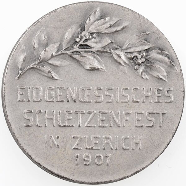 Zürich, Zürich,  Eidgenöss. Schützenfest, 1907, unz/stgl, Silber