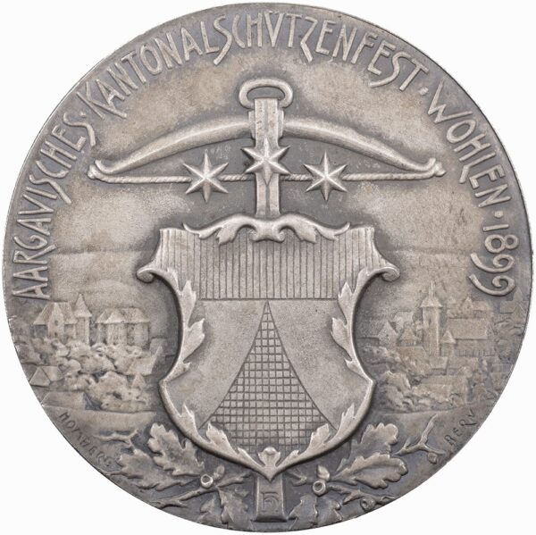 6639_1 Aargau, Wohlen, Kantonales Schützenfest, 1899, stgl