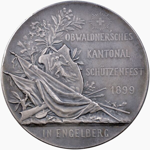 6713_1 Obwalden, Engelberg, Kantonales Schützenfest, 1899, unz