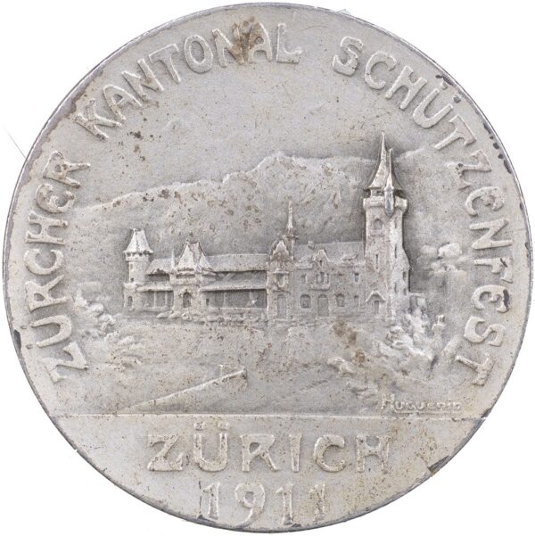 Zürich, Zürich,  Kantonales Schützenfest, 1911, unz/stgl, Silber