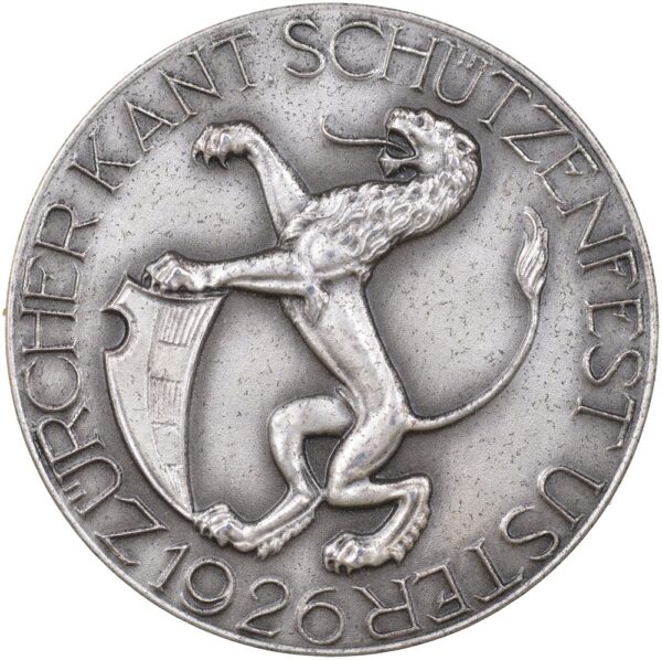 Zürich, Zürich,  Kantonales Schützenfest, 1926, stgl, Silber