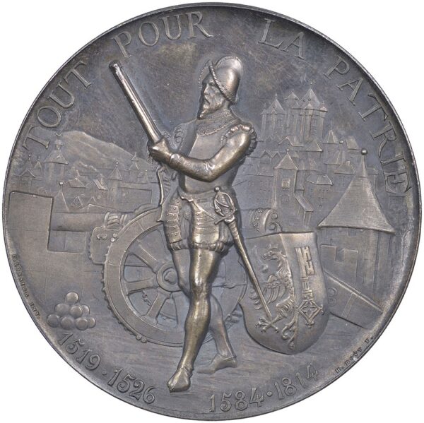Genève, Genève,  Eidgenöss. Schützenfest, 1887, unz/stgl, Silber