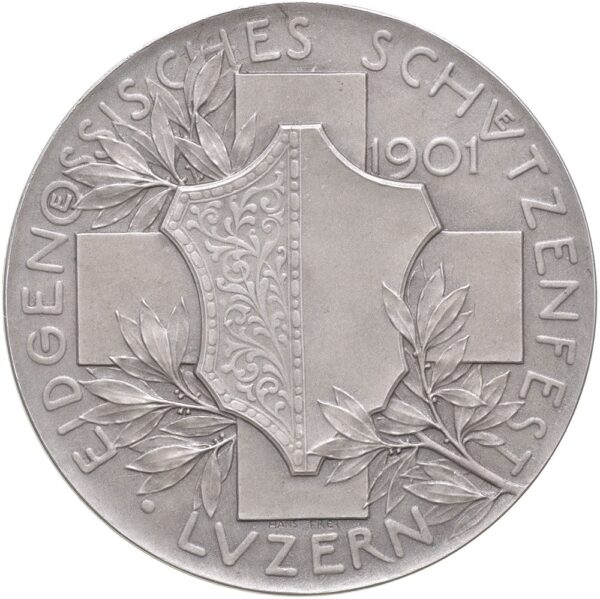 6757_1 Luzern, Luzern, Kantonales Schützenfest, 1901, stgl, Silber