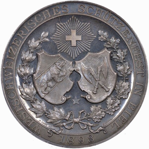 6785_1 Bern, Biel, Westschw. Schützenfest, 1893, unz/stgl