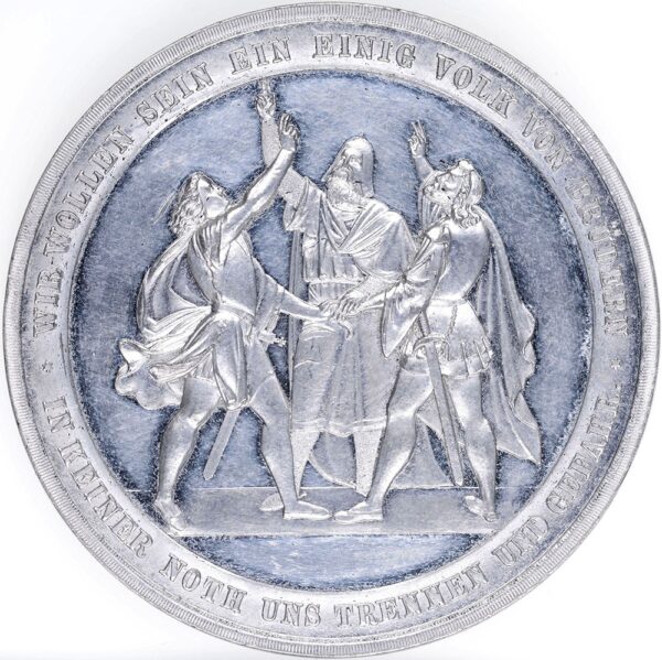 6816_2 Neuenburg, LaChaux-de-Fonds, Eidgenöss. Schützenfest, 1863, unz-, Weissmetall