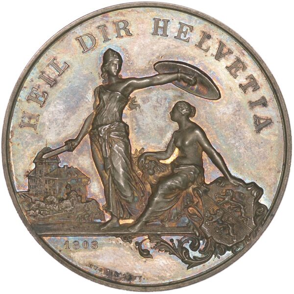 6829_2 Thurgau, Frauenfeld, Eidgenöss. Schützenfest, 1890, stgl, Silber