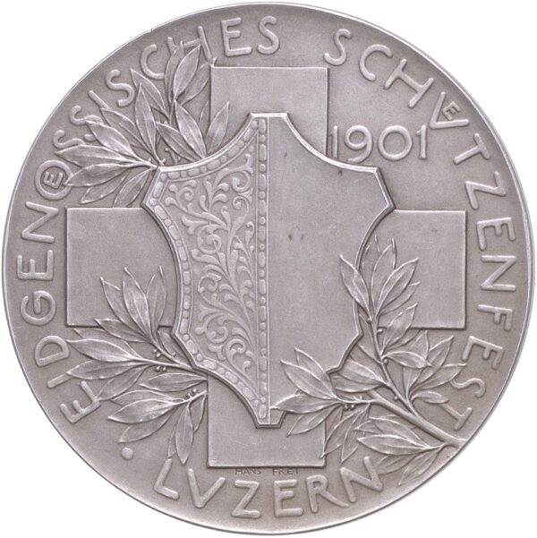 6862_1 Luzern, Luzern, Kantonales Schützenfest, 1901, unz/stgl, Silber