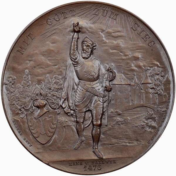 6880_2 Aargau, Bremgarten, Kantonales Schützenfest, 1891, stgl, Bronze