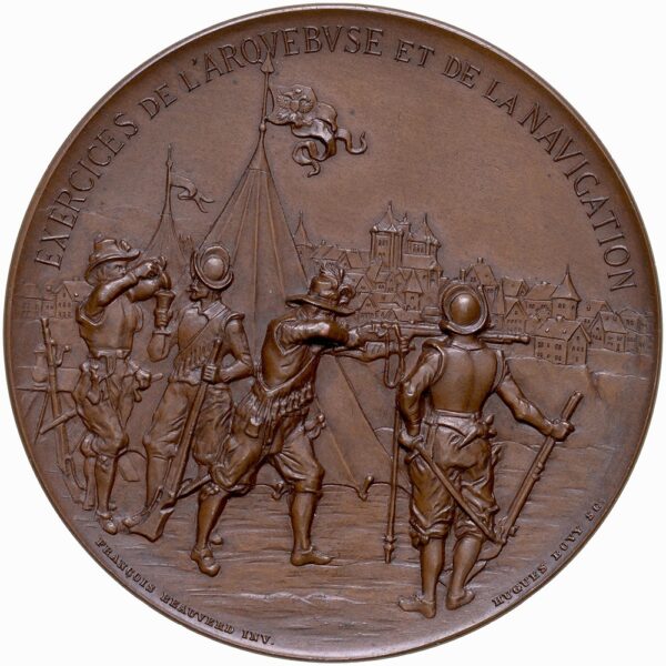 6888_2 Genève, St-George, Tir d'inauguration du stand des Daillettes, 1895, unz/stgl, Bronze