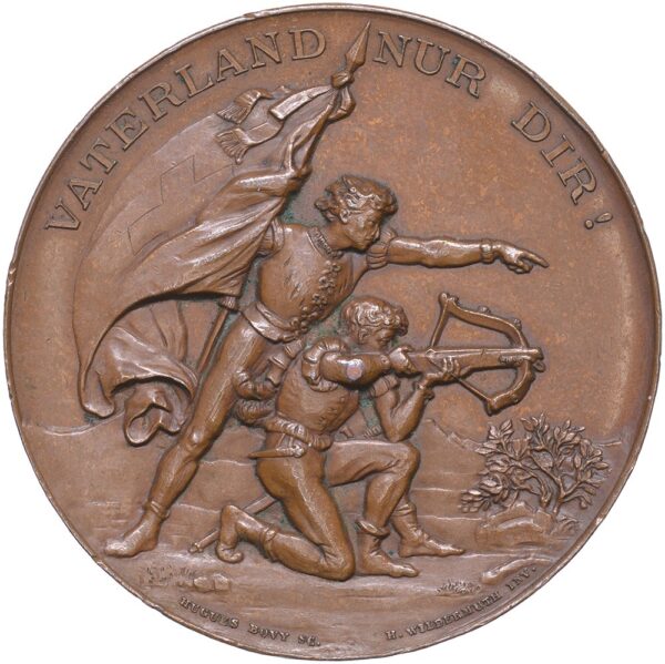 6894_2 Zürich, Winterthur, Kantonales Schützenfest, 1891, unz-, Bronze