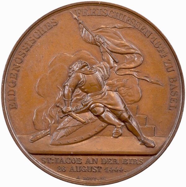6896_1 Basel, Basel, Eidgenöss. Schützenfest, 1844, stgl, Bronze
