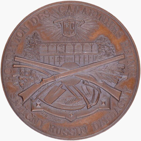 6901_1 Genève, Satigny-Russin-Dardagny, Fondation des carabiniers réunis, 1897, stgl, Bronze