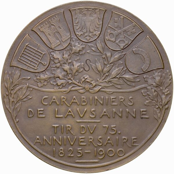 6928_1 Waadt, Lausanne, Tire du 75. anniversaire, 1900, stgl, Bronze