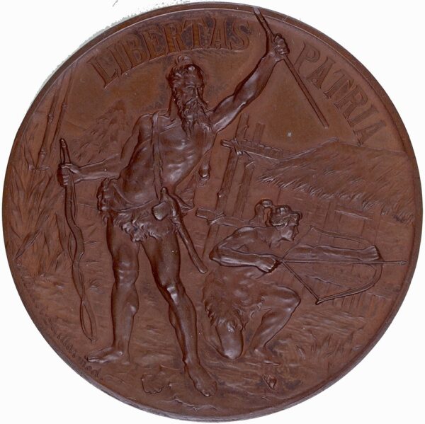 Waadt, Yverdon,  Kantonales Schützenfest, 1899, stgl, Bronze