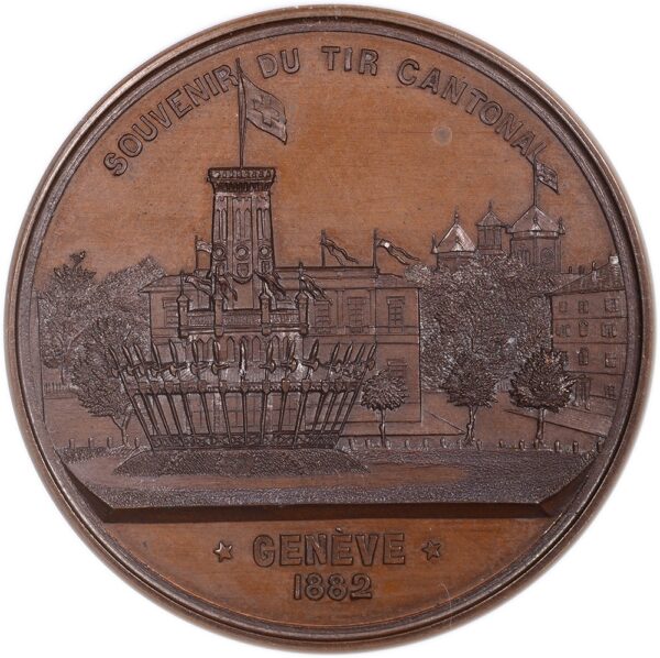 6990_1 Genève, Genève, Kantonales Schützenfest, 1882, stgl, Bronze