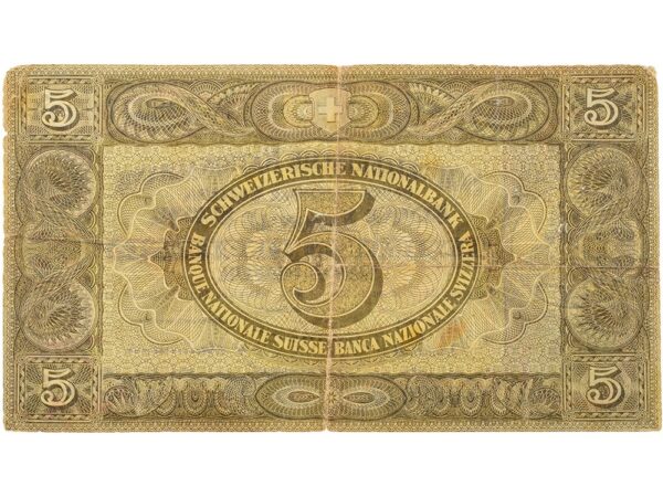5 Franken, 1921, Wilhelm Tell, gebraucht - > 50%