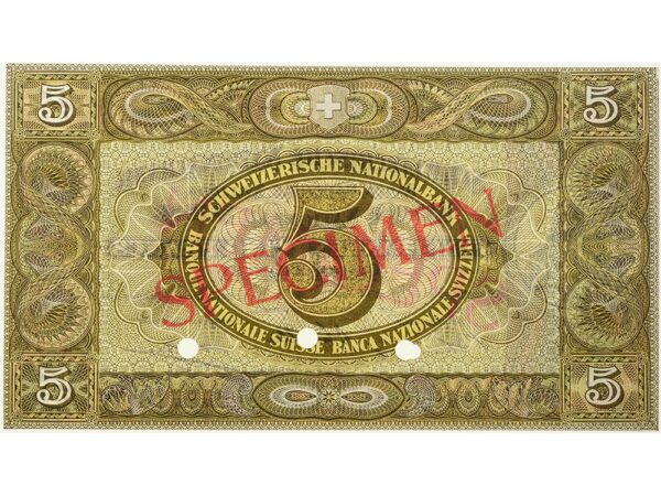 70054_2 5 Franken, 1936, Wilhelm Tell, ungebraucht, bankfrisch - 100%