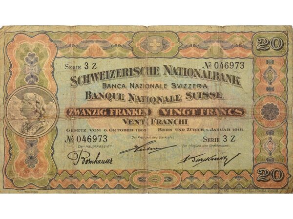 70119_1 20 Franken, 1918, Vreneli, stark gebraucht - > 25%