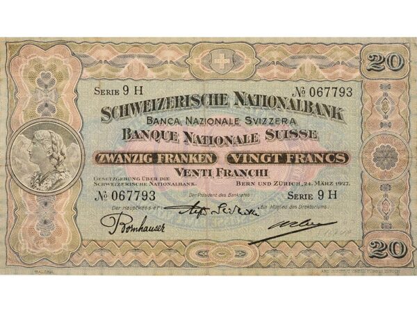70152_1 20 Franken, 1927, Vreneli, wenig gebraucht - > 75%