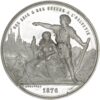 Waadt, Lausanne,  Eidgenöss. Schützenfest, 1876, unz, Zinn