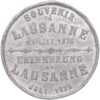 Waadt, Lausanne,  Eidgenöss. Schützenfest, 1876, vz, Zinn