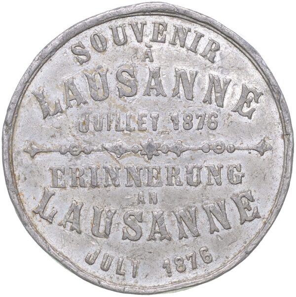 7045_1 Waadt, Lausanne, Eidgenöss. Schützenfest, 1876, vz, Zinn