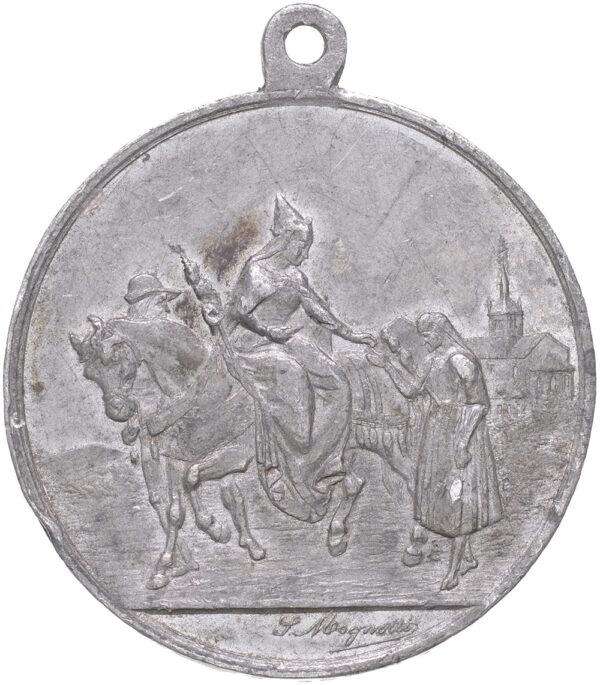 7048_2 Waadt, Payerne, Kantonales Schützenfest, 1884, vz, Weissmetall