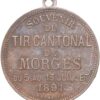 Waadt, Morges,  Kantonales Schützenfest, 1891, vz, Br versi.