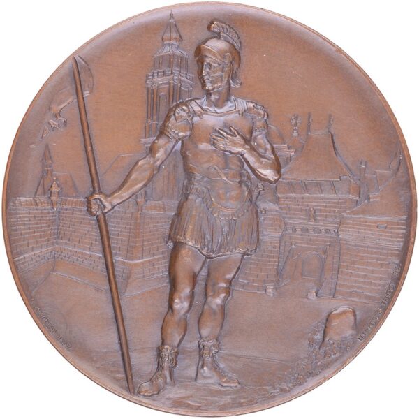 Solothurn, Solothurn,  Kantonales Schützenfest, 1895, stgl, Bronze