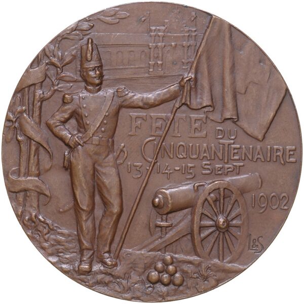 Genève, Carouge,  Societe de tir, 1902, stgl, Bronze
