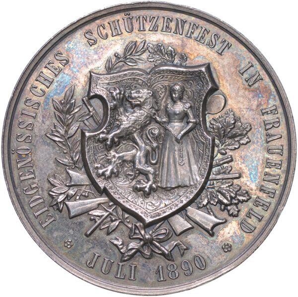 7065_1 Thurgau, Frauenfeld, Eidgenöss. Schützenfest, 1890, unz