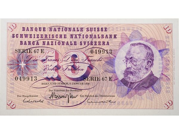 70692_1 10 Franken, 1970, Gottfried Keller, ungebraucht, bankfrisch - 100%