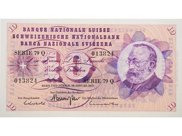 70702_1 10 Franken, 1972, Gottfried Keller, ungebraucht, bankfrisch - 100%