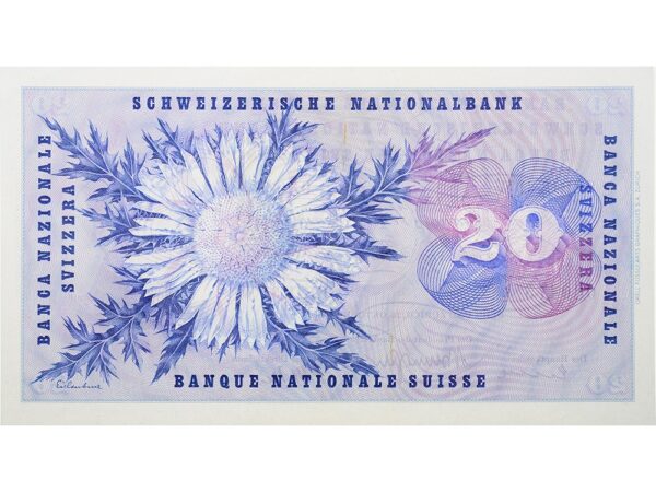 20 Franken, 1961, General Dufour, ungebraucht, bankfrisch - 100%