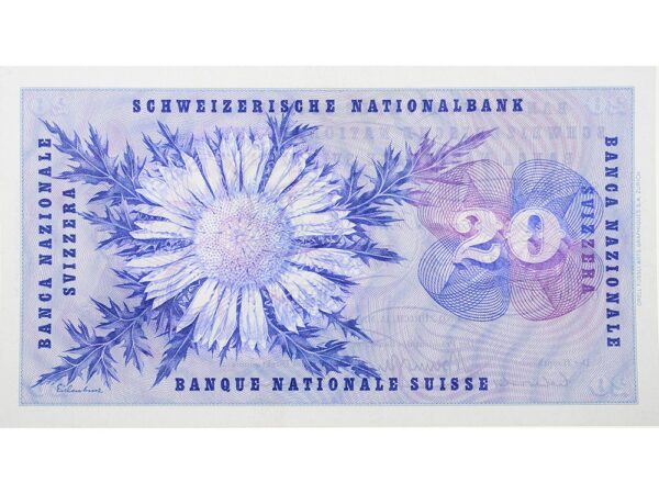 70784_2 20 Franken, 1968, General Dufour, ungebraucht, bankfrisch - 100%