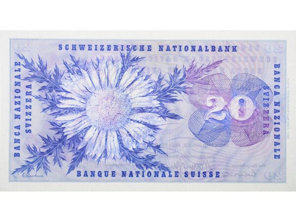70804_2 20 Franken, 1972, General Dufour, ungebraucht, bankfrisch - 100%