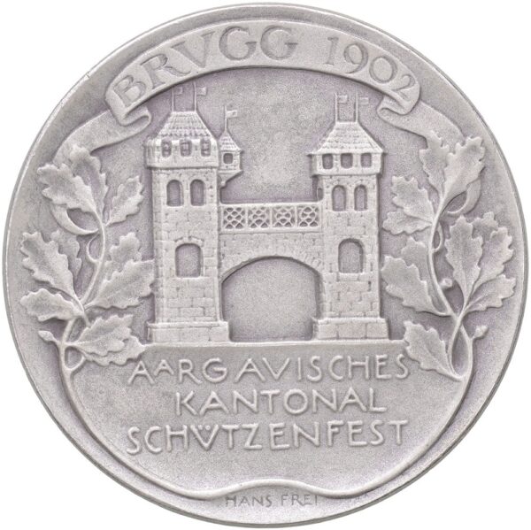 7082_1 Aargau, Brugg, Kantonales Schützenfest, 1902, stgl, Silber