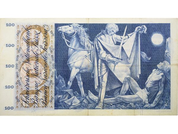 100 Franken, 1956, Sankt Martin, wenig gebraucht - > 75%