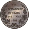 Genève, Carouge,  Tir d'inauguration, 1888, stgl, Bronze