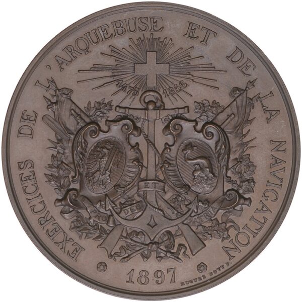 7109_1 Genève, Genève, Exercices de l'Arquebuse, 1897, stgl, Bronze