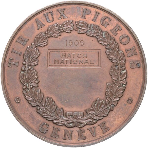 7113_1 Genève, Carouge, Tir aux pigeons: Match national, 1909, unz, Bronze