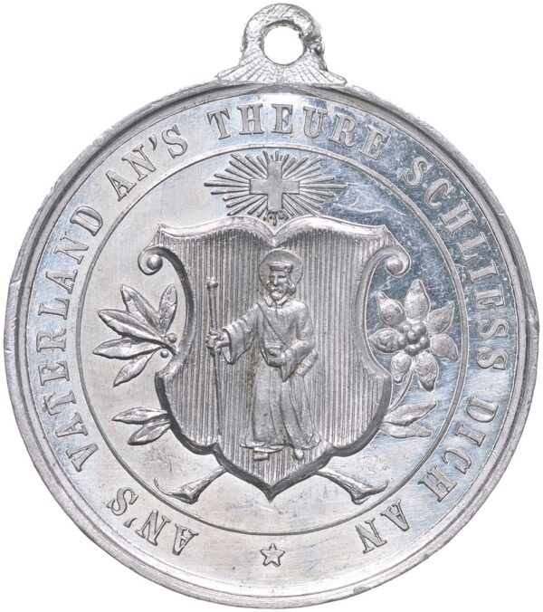 7116_1 Glarus, Glarus, Eidgenöss. Schützenfest, 1892, unz/stgl, Weissmetall